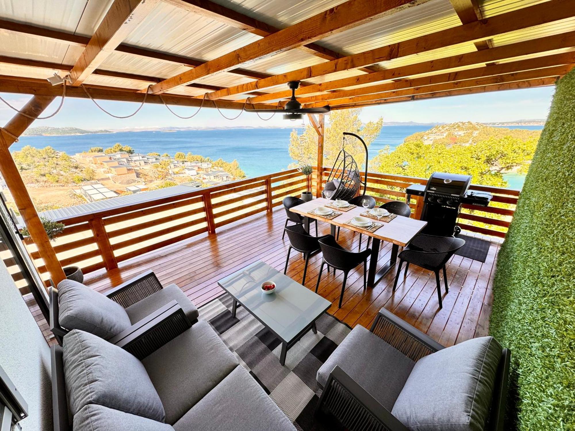 D-View Premium Mobile Home - Panoramic Seaview - 150 M From Beach, Free Parking Drage Extérieur photo